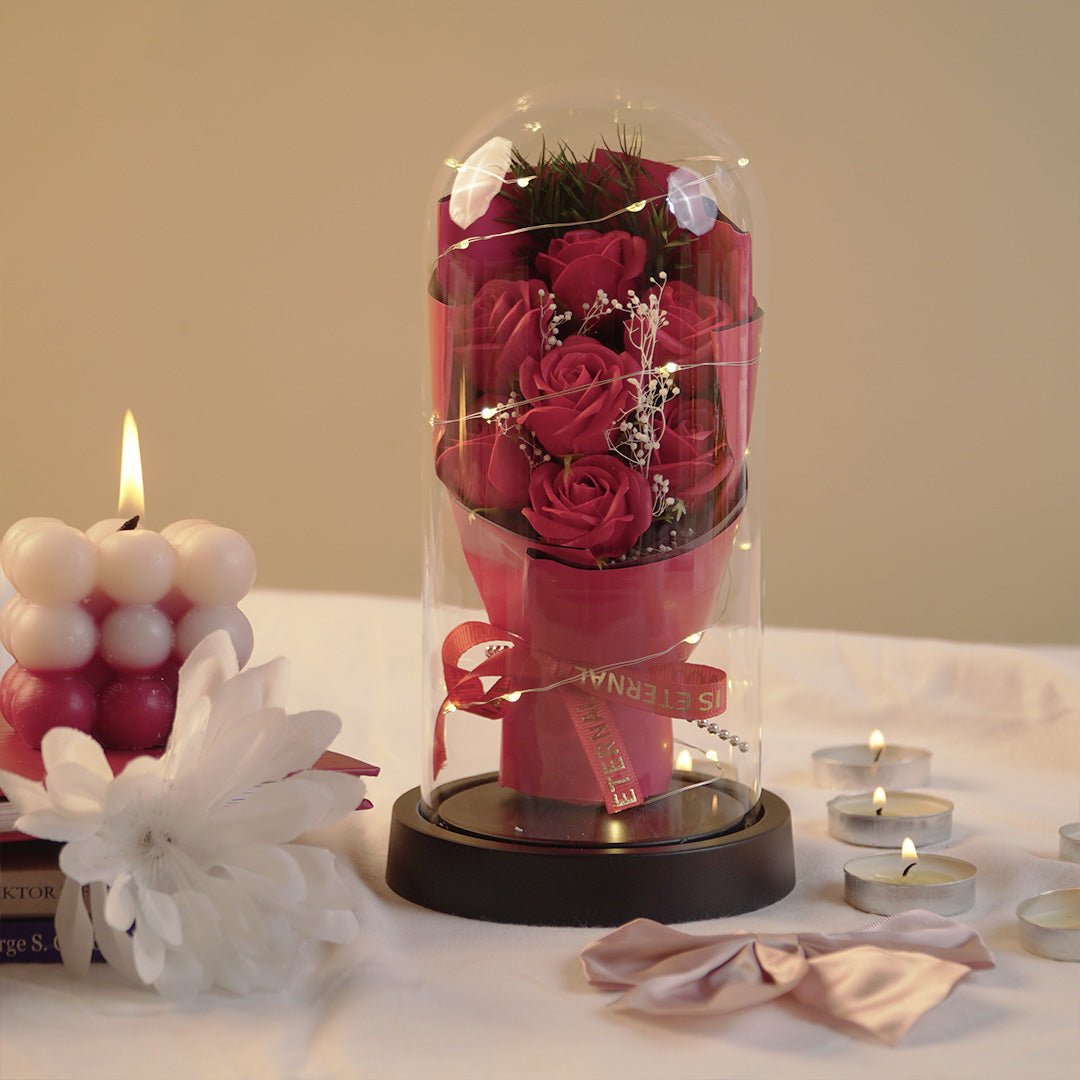 Luxury Romantic Gift for Special Occasions - Memories InsiteROSE-DOME-LED-01